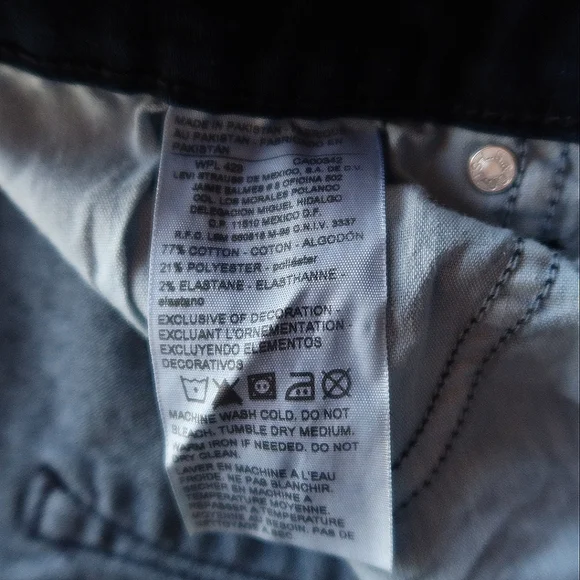 Levi's Denizen High Rise Ankle Skinny Blue Jeans Size 12/13 - Picture 7 of 11